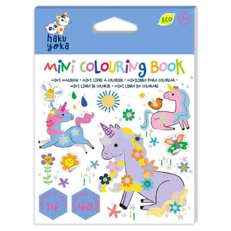 Mini Carte de Colorat Hakuyoka - Unicorni - imagine 7